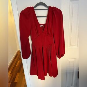 Abercrombie & Fitch Vibrant Red Corset Dress